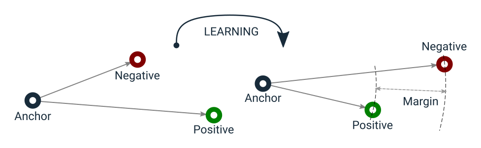 Triplet Loss learning objective